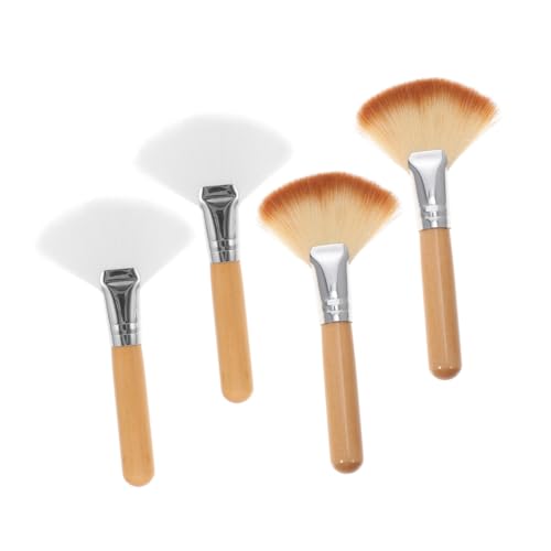 BELLIFFY Wooden Makeup Brush Set Large for Blush and Highlighter Multipurpose for Skin Travel-friendly