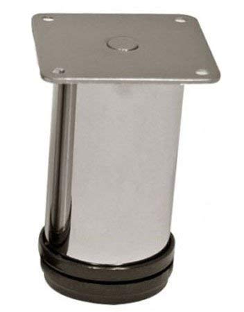 4" Tall, Metal Furniture Legs, Set Of Four (Polished Chrome Finish) #TOP4