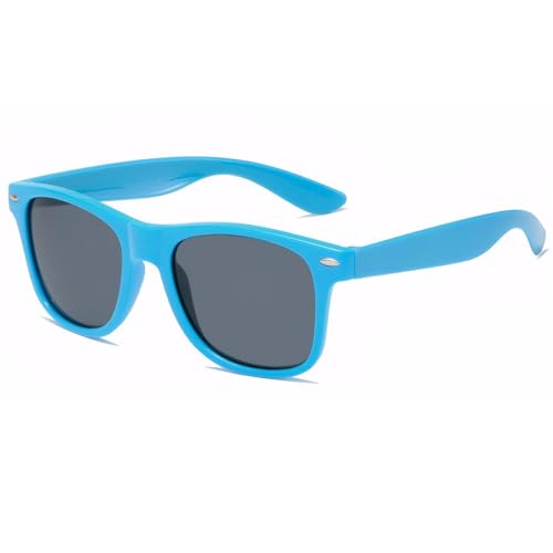 Image of Rivet Accent Round Sunglasses, Lightweight PC & Stainless Steel Frame, Sun Protection, Unisex Fashion Eyewear
