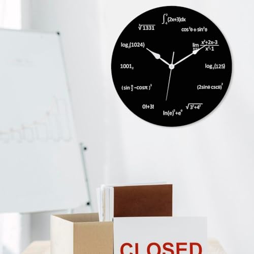 Horloge murale de classe et maison style mathématique noir - 4