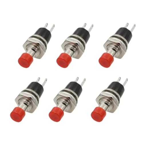 Interrupteur momentané PBS-110 bouton poussoir rouge pour modélisme