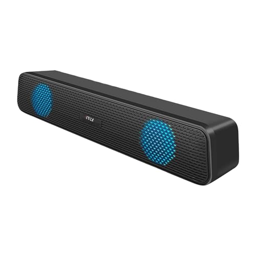Wired Computer Speakers for Desktop Pc Laptop Gaming Speakers Built-in Subwoofer, RGB Lighting, Noise Cancelling USB Speaker Sound Bar for Pc Computer Soundbar Sound Bars for Smart Tv