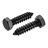 QUARKZMAN 1/2" x 2" Sechskantschrauben Mit Vollgewinde 20 Stück 304 Edelstahl Sechskantschrauben Mit Schwarz Zinkbeschichtung