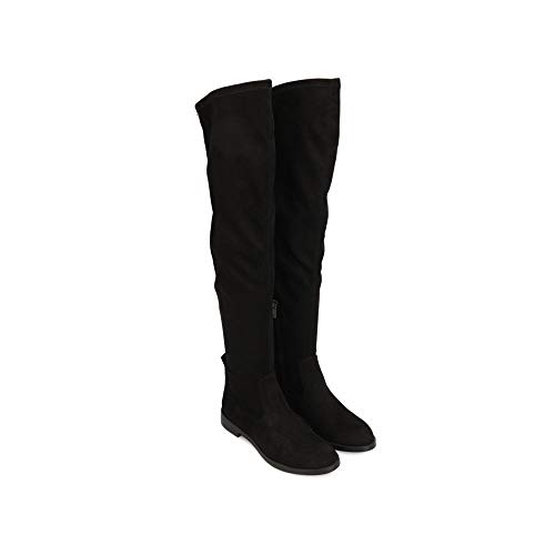 Kenneth Cole REACTION Women's Wind-y Over the Knee Stretch Boot, Black, 7 M US4
