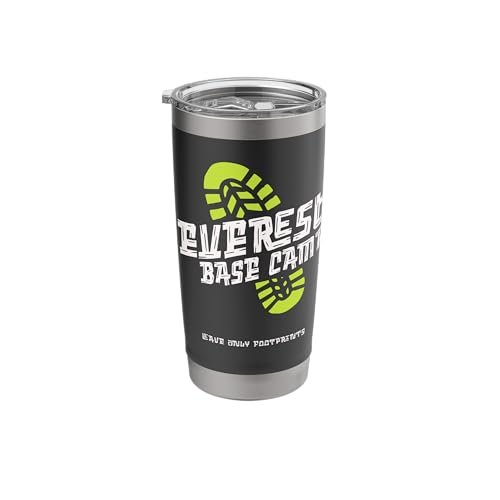 Everest Base Camp Trek Boot Nepal Leave Only Footprints Stainless Steel Insulated Tumbler