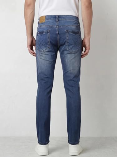 Image of WROGN Men's Slim Fit Jeans | Cotton Stretch | Solid | Casual Denim