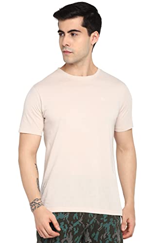 Image of Allen Cooper Men's Super Combed Cotton Rich Solid Round Neck Half Sleeve T-Shirt