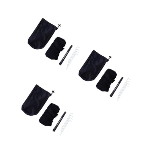 Filet de camping anti-moustique en polyester noir résistant