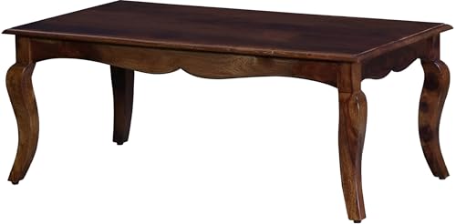 Image of Loonart Solid Sheesham Wood Center /Coffee /Tea Table for Living Room /Dinning Room and Hall Wooden | Classic Centre Table with Curved Legs | Perfect for Sofa & Drawing Room | Natural Finish
