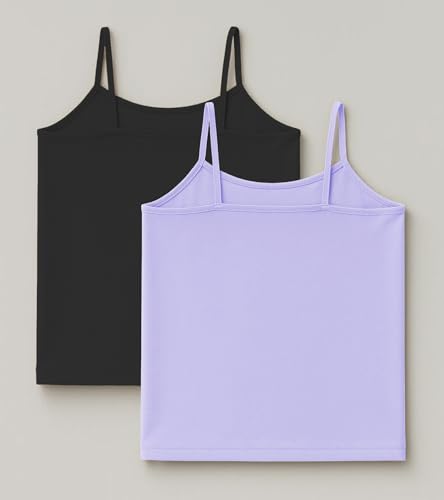 Image of Kurve Girl's Sleeveless Tank Top - Stretch Undershirts Cami Camisole, UV Protective Fabric, Rated UPF 50+ (Made in USA)