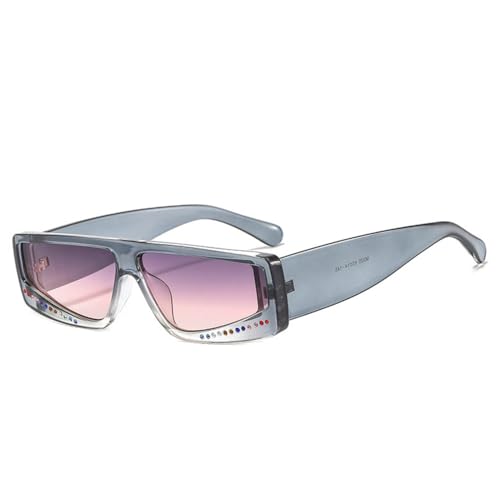 Lunettes de soleil rectangulaires MUTYNE UV400 : protection et verres diamant retro