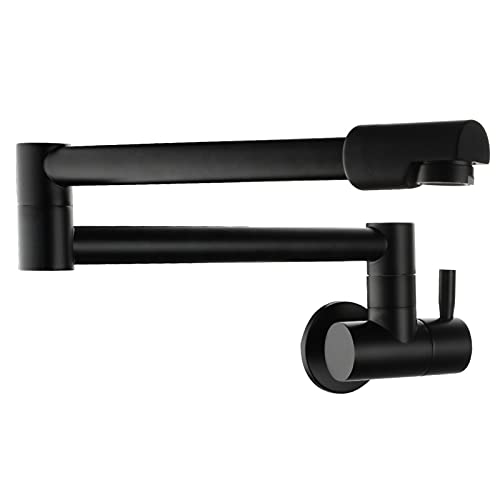 Robinet d'évier de cuisine mural pliable avec bras articulé double joint
