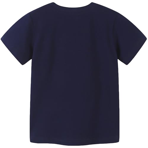 Image of AIWUHE Toddler T Shirts Cotton Summer Tshirts Boys Girls Short Sleeve Tee Tops Casual Graphic Clothes Crew Neck Shirts 2-6Y