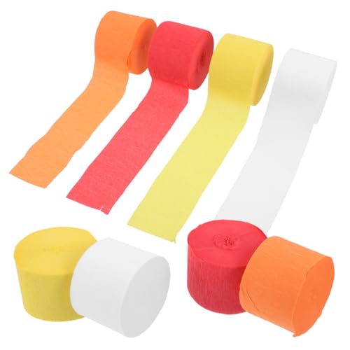 Décorations en papier crépon jaune et banderole de fête suspendue Uonlytech