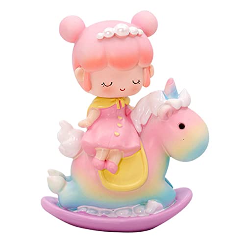 COSMEVIVI 1pieza Unicornio Cake Topper Decoración Para Cumpleaños Adorno Divertido Para Tartas Muñeco De Fantasía De Unicornio Para Fiestas y Postres