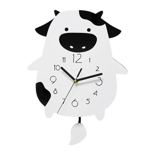 MagiDeal Carton Carton Horloge Murale en Forme de Vache