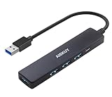 AISKUY USB Hub 5 Ports USB 3.0 Splitter Multiport Extender Power Delivery for Laptop, PC, MacBook, Xps, Mac Mini, Surface