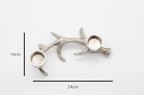 Marco Paul Silver Metal Stag Tea Light Candle Holder Antler Ornament Candelabra Tealight Candle Holders Wedding Christmas Table Centrepiece Mantlepiece Home Decoration Ornaments for Living Rooms - Cosy Home Interiors Marco Paul Silver Metal Stag Tea Light Candle Holder Antler Ornament Candelabra Tealight Candle Holders Wedding Christmas Table Centrepiece Mantlepiece Home Decoration Ornaments for Living Rooms - Image 9