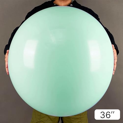 Image of PartyWoo Mint Green Large Balloons 4 pcs 36 Inch Pastel Green Light Green Giant Big Jumbo Balloons for Birthday Baby Shower Wedding Anniversary Graduation Party Decorations, Green-Q06