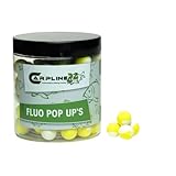 Carpline24 Two Tone Fluo Pop Up Boilies - Weiß/Gelb - 12 mm - Robin Red...