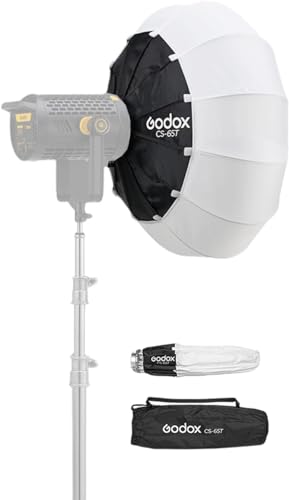 Godox CS-65T Softbox Tipo Linterna de liberación rápida de 65 cm/25,6 Pulgadas, Softbox Plegable rápido con Soporte Bowen estándar para fotografía, Estudio, fotografía, Retrato, transmisión en Vivo