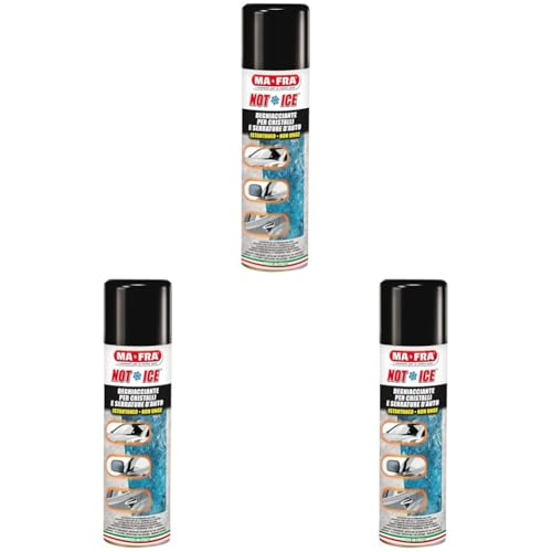 Mafra, No Hielo, Spray Descongelante para Cristales y Cerraduras de Coches, Disuelve Instantáneamente el Hielo de los Parabrisas y No Deja Bruma, Ralentiza la Formación de Hielo, No Graso, 300 m