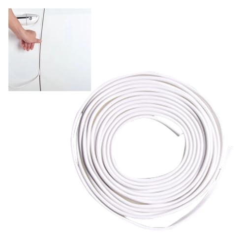 16Ft(5M) Car Door Edge Protector, Anti-Collision Strip, Entry Guard, No Glue Protective Strip, Automotive Trim (White)