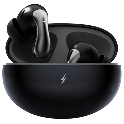 Fire-Boltt Newly Launched Aero Drift TWS Earbuds Custom EQ Wireless Bluetooth 5.4 Music & App Support 50H Playtime Battery Display Fast Charging Case 50ms Low Latency Touch Controls Stone Black