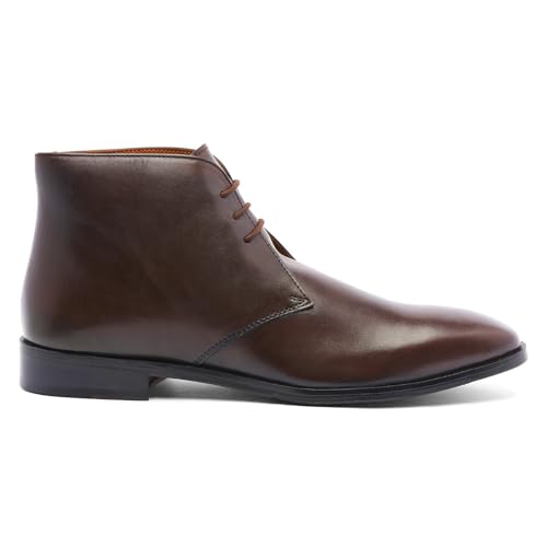 Carlos by Carlos Santana Men's Chukka Boots, Dark Brown Full Grain Calfskin Leather, 92