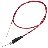 LIYYDS 50inch Red Throttle Cable Compatible with 50cc-70cc 90cc 110cc 125cc 140cc 150cc 190cc 200cc 250cc 4-Stroke Engine Motorcycle ATV Quad Scooter Go Kart Moped Pit Dirt Racing Pocket Mini Bike