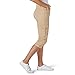 Lee Women's Relaxed Fit Austyn Knit Waist Cargo Capri Pant, Café, 14