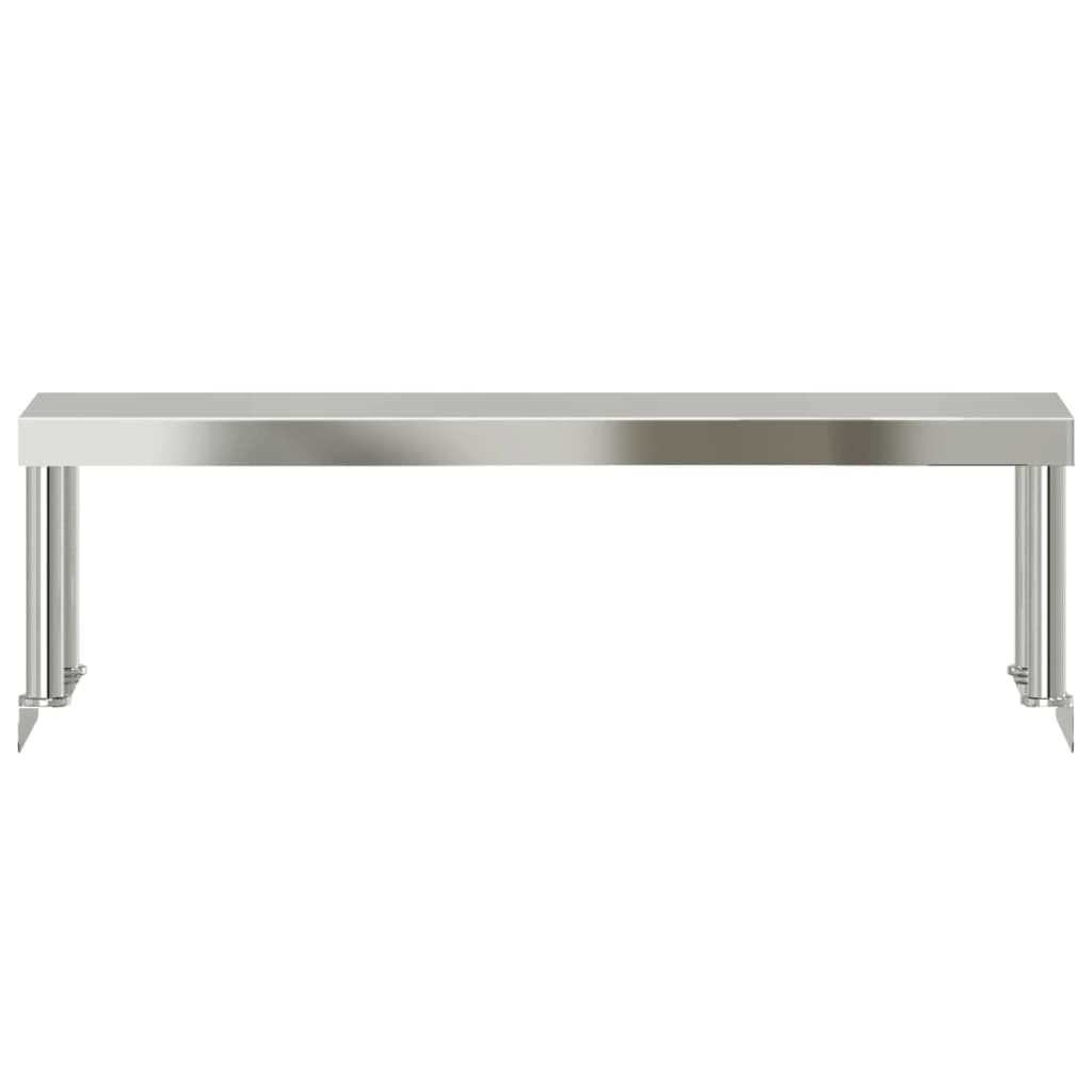 vidaXL Estante sobre Mesa de Trabajo, Accesorio para Banco, Estante para Mesa de Preparación, Accesorio para Cocina Fábrica, Acero Inoxidable