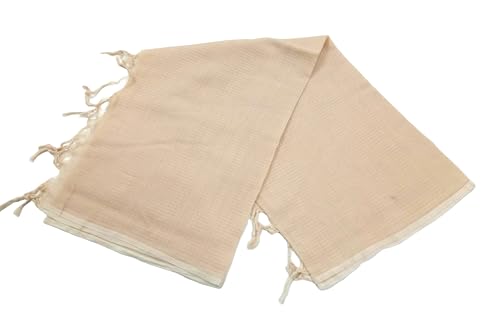 Image of Women Kota Doria Cotton Plain Full Length Dupatta - Soft, Light Weight and Transparent