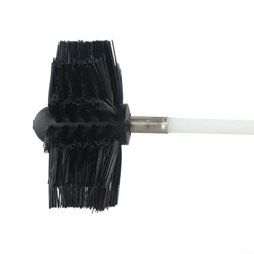 Chimney Sweeping Brush Kit 4 Inch Dryer Vent Cleaning System With 2 Flexible Extension Rods 24 Inch Long For Fireplace Flue Duct Maintenance