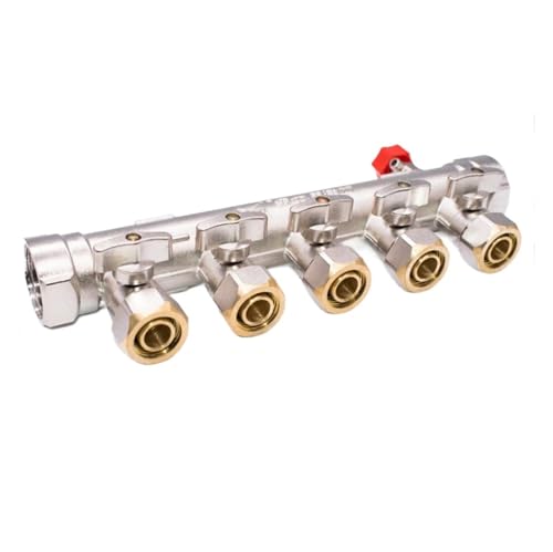 Collecteur chauffage sol laiton 6 voies évite fuites et pertes pression de plomberie