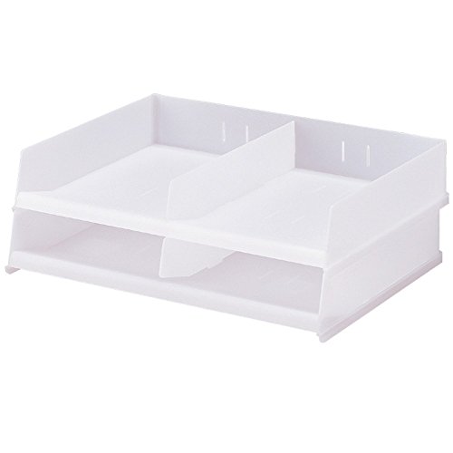 Bac à courrier A4 Lihit Lab Teffa blanc laiteux rangement bureau A7312-1
