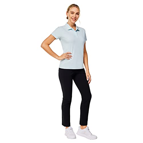 Image of Casei Womens Shorts Sleeve Polo Golf Shirts Quick Dry UPF 50+ Tennis Pickleball Top Collared Casual Work Athletic Shirts