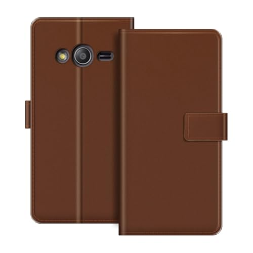 ESACMOT Étui Portefeuille en Cuir Compatible avec Samsung Galaxy Ace 4 LTE G313 Coque à Rabat avec Porte-Cartes et Support, Fermeture Magnétique, Étui...
