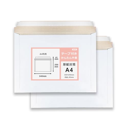 Amazon | 【250枚】厚紙封筒 ビジネスレターケース A4サイズ 角2 厚手