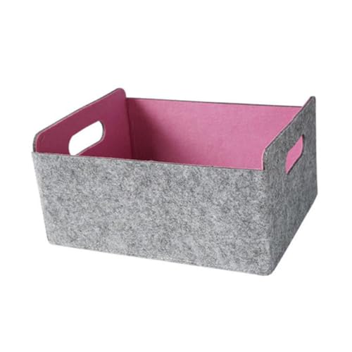 PRETYZOOM Felt Storage Basket Foldable Organizer for Home Office Lightweight Household Storage Container for Toys Books Clothes Elegant Design Practical Sundries Organizer