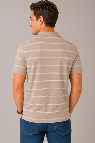 Image of SANE ORIGINALS Half Sleeve Polo T-Shirt for Men with Pocket || Stripe Collar and Pocket T-Shirt for Men Half Sleeves