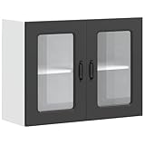 Grand espace de rangement : l'armoire murale de la cuisine offre suffisamment d'espace pour ranger des bols, assiettes, casseroles et autres appareils de cuisine