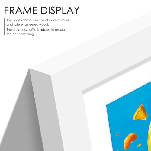 Image of DUENPY 14x26 Collage Picture Frame 4x6 Collage Picture Frame Displays Twelve 4x6 inch Photos Available Horizontal Wall Mounting Display and Vertical White