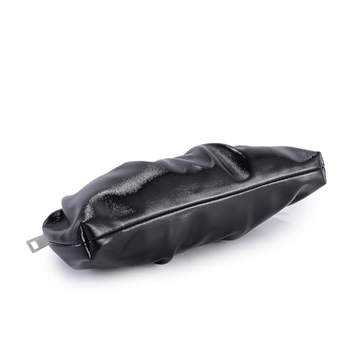 Image of Evening Bag for Women Ruched Clutch Purse Detachable Metal Chain Crossbody Bag