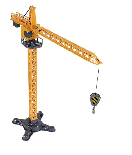 Generic Spielzeugkran für Kinder, Baukran, Spielzeug-Handkran mit Zubehör, hebt Last und dreht Sich um 360 Grad, Baukran, Spielzeug-Multifunktionskran mit Baustellenzubehör