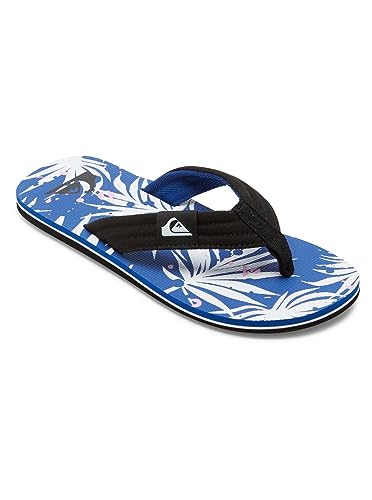 Quiksilver Molokai Layback, Sandalia Hombre, Negro, Azul y Blanco, 43 EU