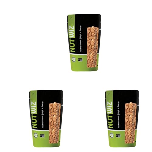 Image of Nutwiz Premium Almonds (Gurbandi Almonds, 200g) (Pack of 3)