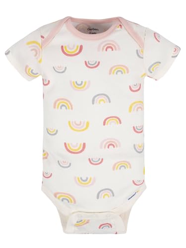 Image of Gerber Unisex Baby 5-Pack Short Sleeve Variety Onesies Bodysuits