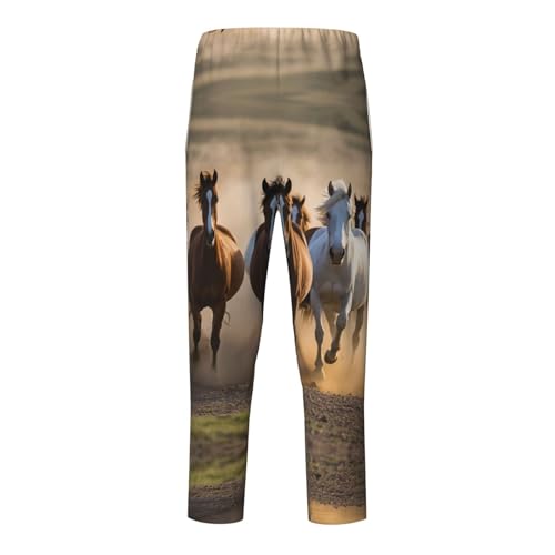 Pajama Pants Pajama Bottoms with Elastic Waistband Sleepwear Lounge Pants, Various Horses2