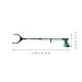 HOODANCOS Magnetic Aluminum Alloy Trash Clamp Fetching Clip Non-Slip Garbage Picker Tool for Sanitation Cleanup Green Handle Industrial Waste Picker